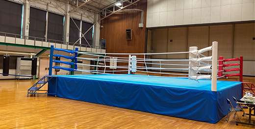 ボクシングリング(ステージより撮影)